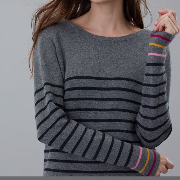 Joules Ladies Estelle Knitted Long Sleeve Tunic Navy /& Cream stripe